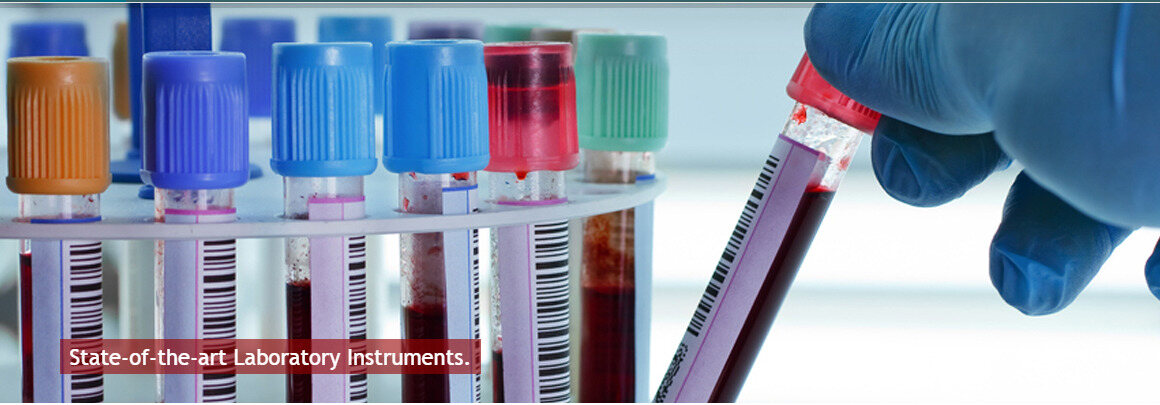 Modern laboratory instruments and sample testing equipment
